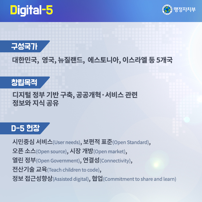 제 2회 Digital-5 장관회의