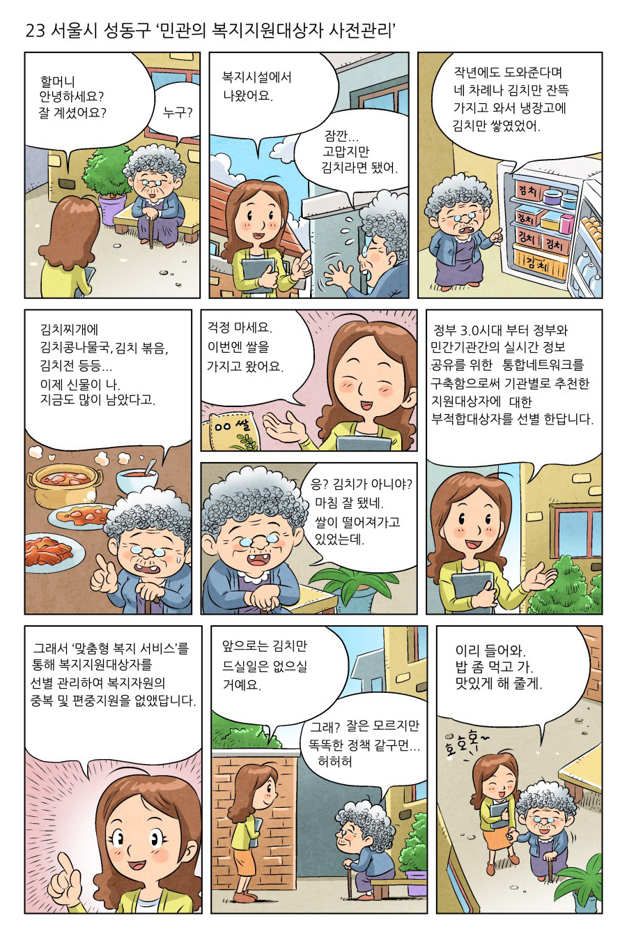 [정부3.0 우수사례] 23. 서울시 성동구 '민관의 복지지원대상자 사전관리'