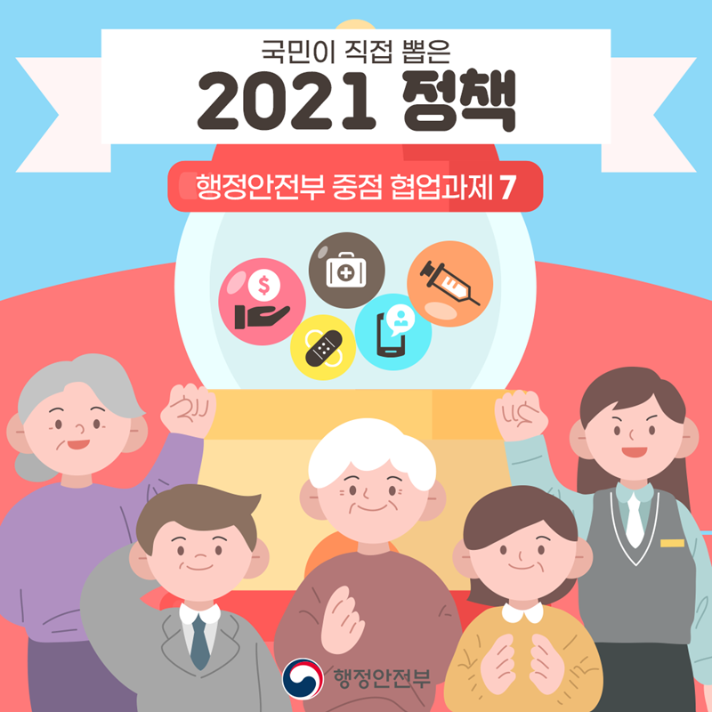 ﻿국민이 직접 뽑은 2021 정책 행정안전부 중점 협업 과제 7