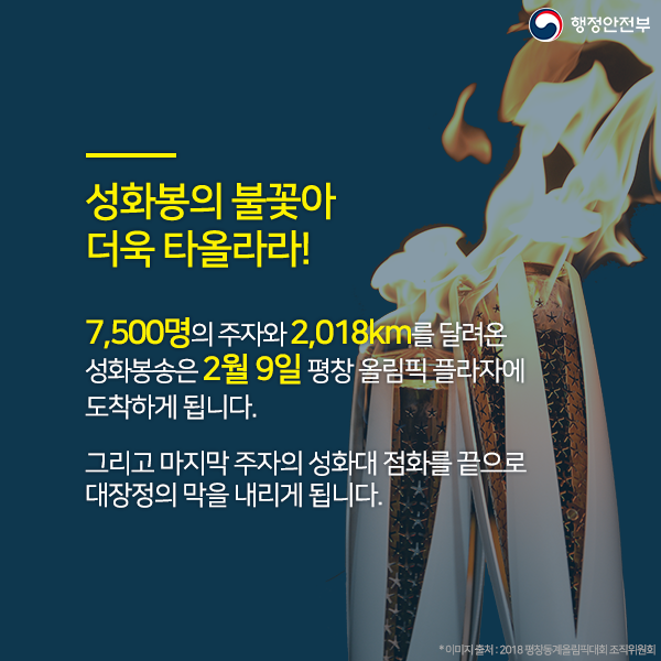 성화봉송과 함께 평창 동계올림픽대회로 가자!