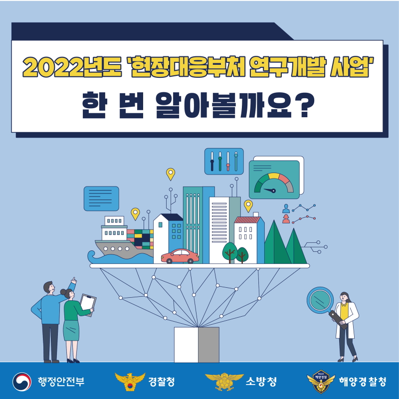 2022년도 행정안전부, 경찰청, 소방청, 해양경찰청의 연구개발사업을 소개합니다.