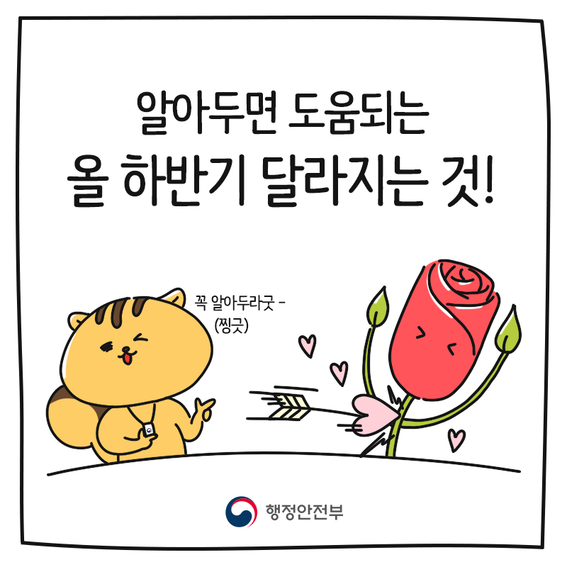 알아두면 도움되는 올 하반기 달라지는 것! 꼭 알아두라굿-