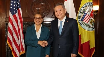 Minister Lee Sang-min holding a bilateral meeting with the Los Angeles Mayor and a meeting with the Orange County Supervisor.