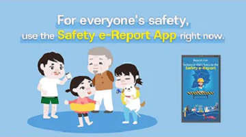Safety e-Report App for safe living for all of us (40")