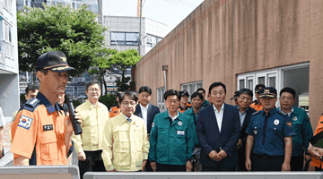 김광용 재난안전관리본부장, 부산 기장군 아파트 화재 사고 현장 방문