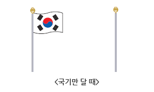 국기만 달때 - 좌측에 국기