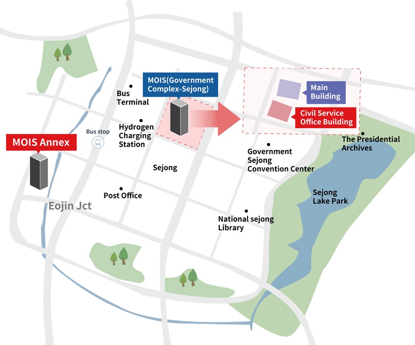 MOIS : 42 Doum 6-ro, Sejong-si, 30112, Republic of Korea / MOIS Annex : 143 Gareum-ro, Sejong-si, 30116, Republic of Korea