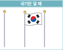 국기만 달 때