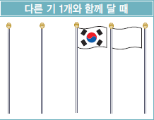 다른 기 1개와 함께 달 때