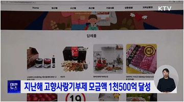 지난해 고향사랑기부제 모금액 1천500억 달성