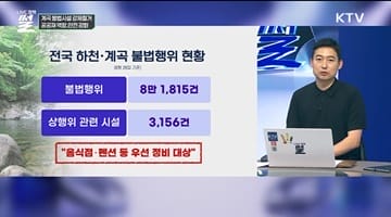 계곡 불법시설 강제철거···공공재 역할.안전 강화